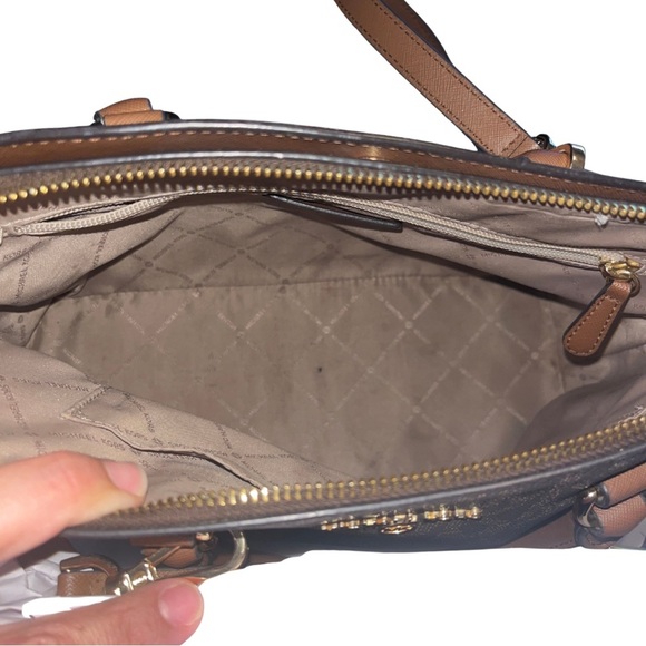 Michael Kors Tan and Brown Crossbody Bag - Picture 8 of 10